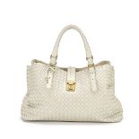 Bottega Veneta: an Off White Intrecciato Roma Tote Bag (includes keys and dust bag)