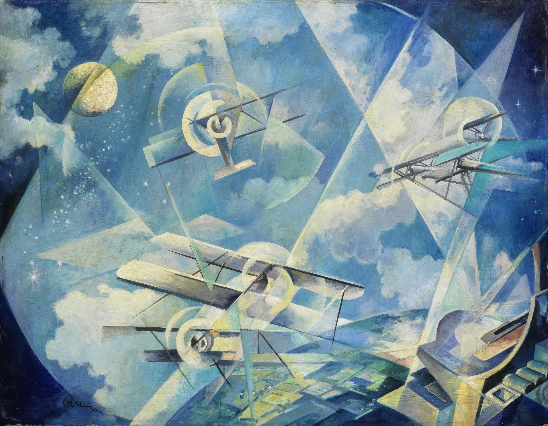 TULLIO CRALI (1910-2000) Inseguendo le stelle (Painted in 1936)