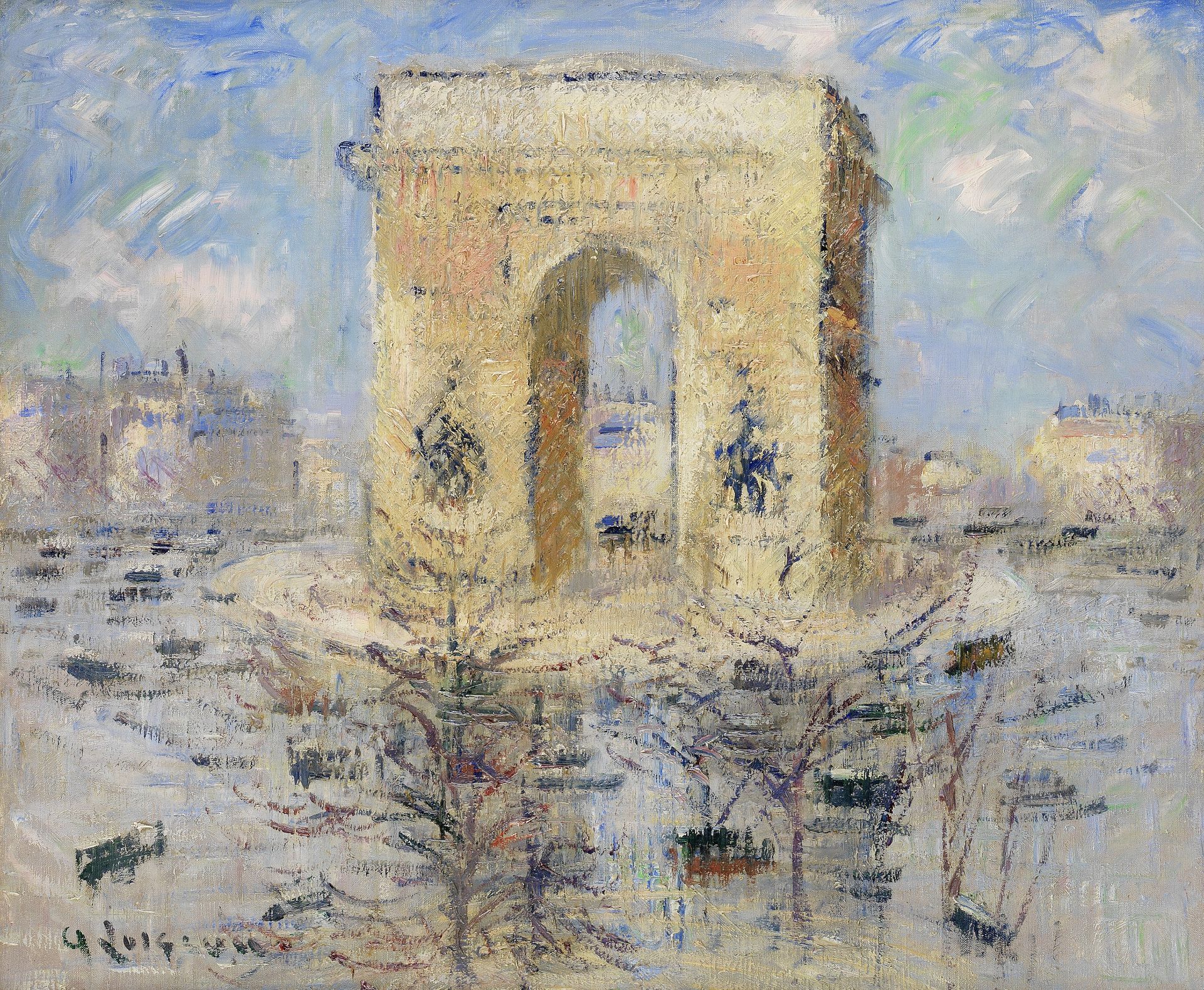GUSTAVE LOISEAU (1865-1935) La place de l'Etoile (Painted circa 1929)