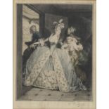 Edmond Marie Petitjean (French, 1844-1925) French boudoir scenes ((7))