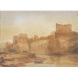 David Cox Snr. O.W.S. (British, 1783-1859) Chepstow Castle and the River Wye, a study