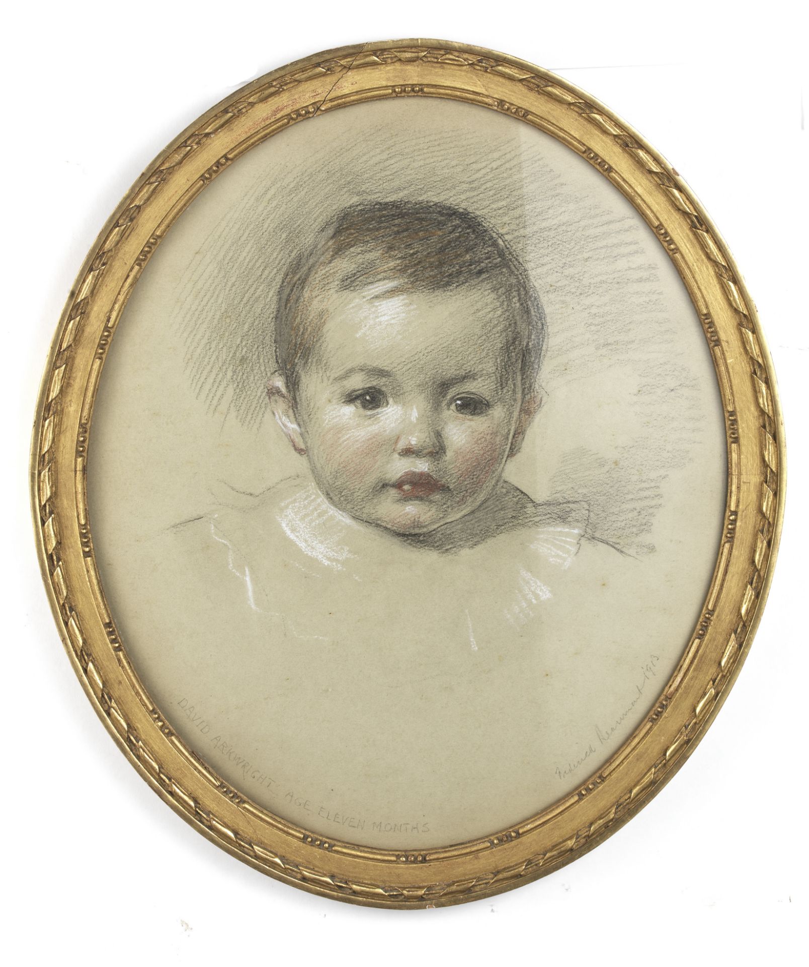 Frederick Samuel Beaumont (British, 1861-1954) David Arkwright aged 11 months, oval (Together wit...
