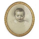 Frederick Samuel Beaumont (British, 1861-1954) David Arkwright aged 11 months, oval (Together wit...