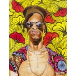 Otis Kwame Kye Quaicoe (Ghanaian, born 1990) Portrait of James Jones, circa 2017 (unframed)