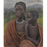 Alfred Neville Lewis (South African, 1895-1972) Two Sisters from Pondoland (unframed)