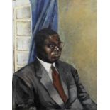 Benedict Chukwukadibia Enwonwu M.B.E (Nigerian, 1917-1994) Portrait of Stephen Awokoya (unframed)