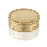 A Louis XVI vari-coloured gold snuff box maker's mark slightly unclear possibly Charles-Alexandr...