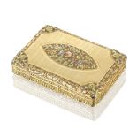 A 19th century Swiss vari-coloured gold box Alexander Magnin, Geneva