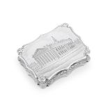 A Victorian silver 'Royal Exchange' vinaigrette Nathaniel Mills, Birmingham 1844