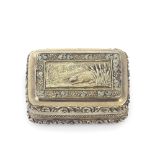 An unusual George III silver-gilt vinaigrette by Samuel Pemberton, Birmingham 1795 and another si...