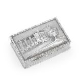 A Victorian silver 'Windsor Castle' castle top vinaigrette Edward Smith, Birmingham 1854