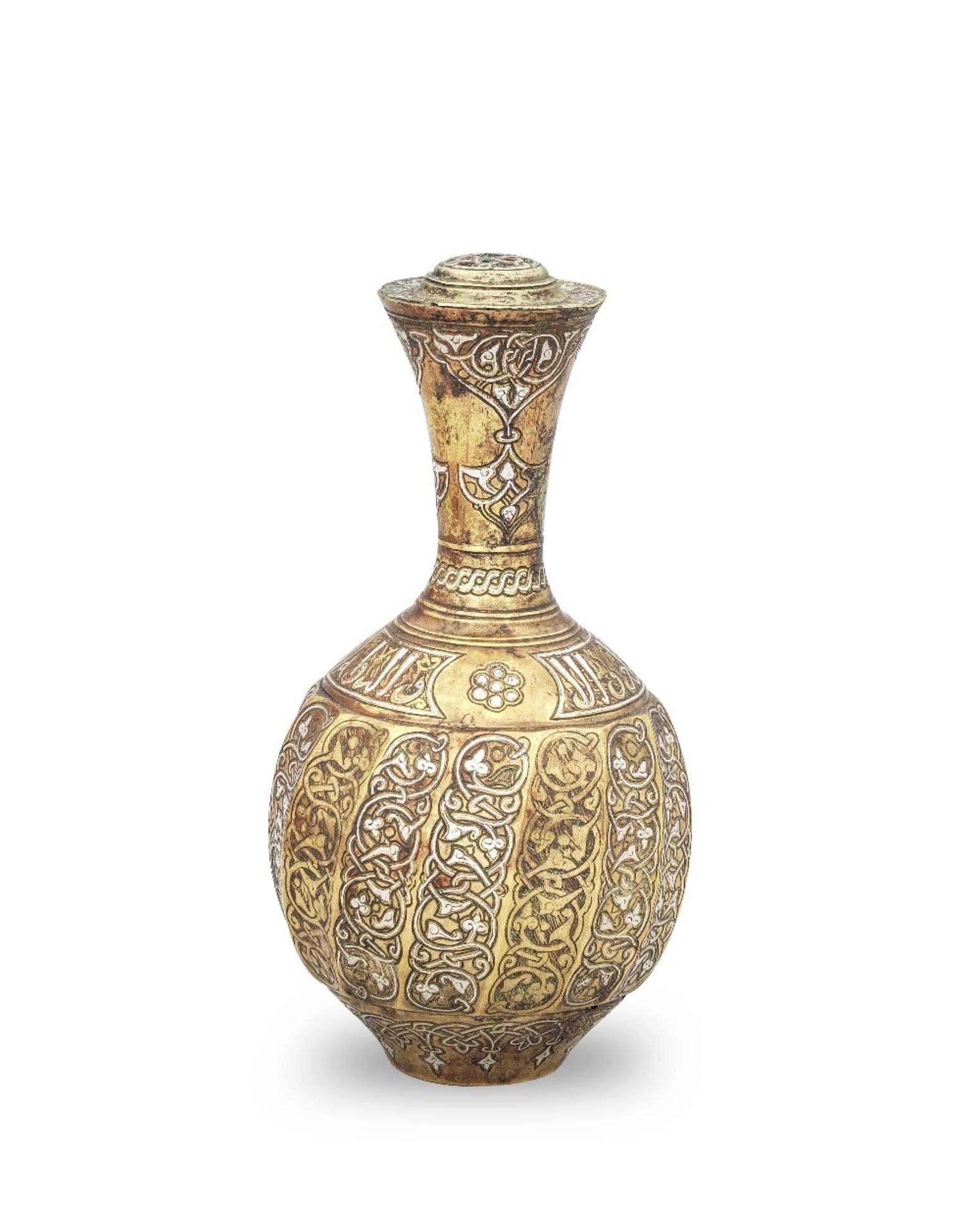 A Khorasan silver-inlaid bronze rosewater sprinkler Persia, 12th/ 13th Century - Bild 2 aus 7