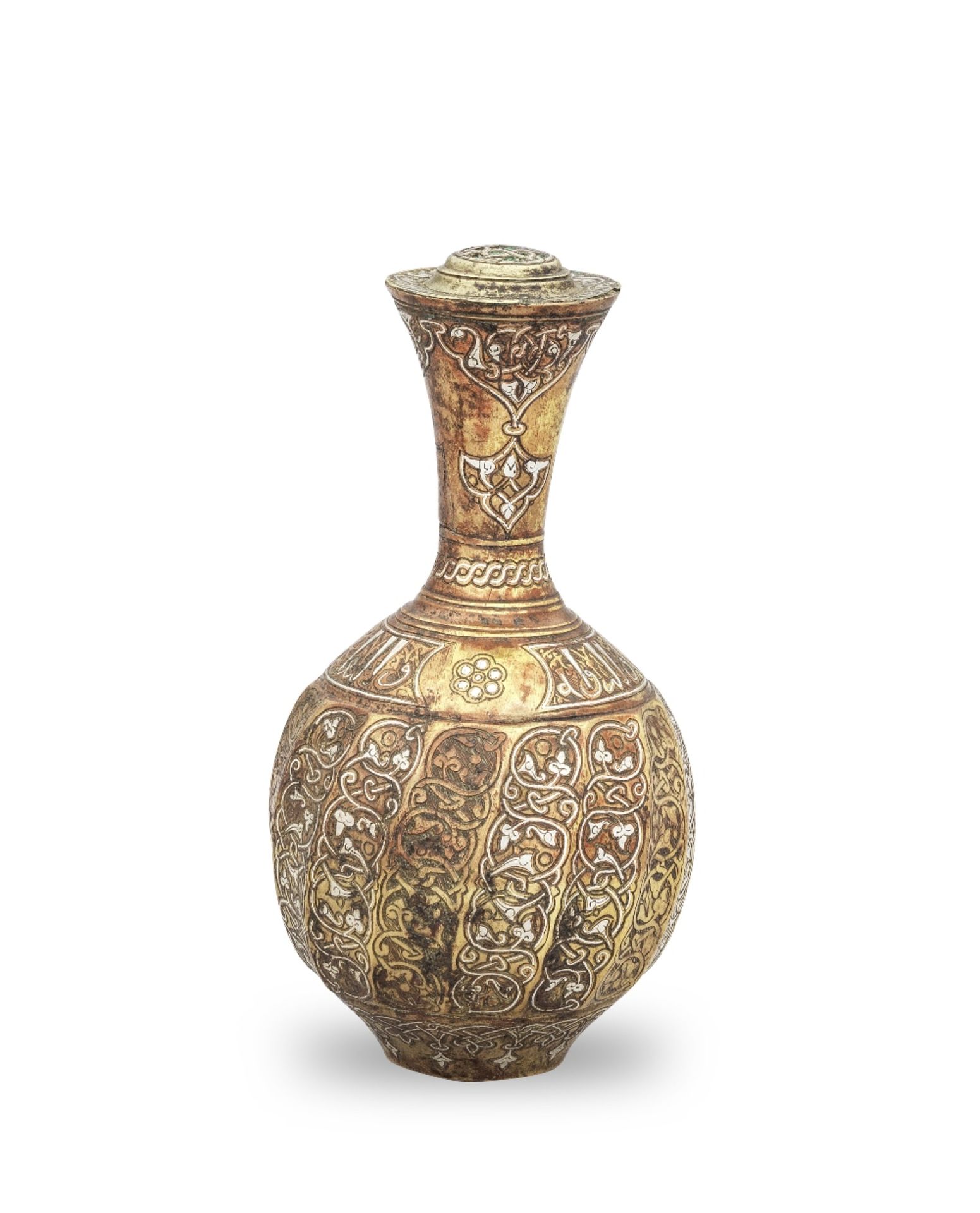 A Khorasan silver-inlaid bronze rosewater sprinkler Persia, 12th/ 13th Century - Bild 5 aus 7