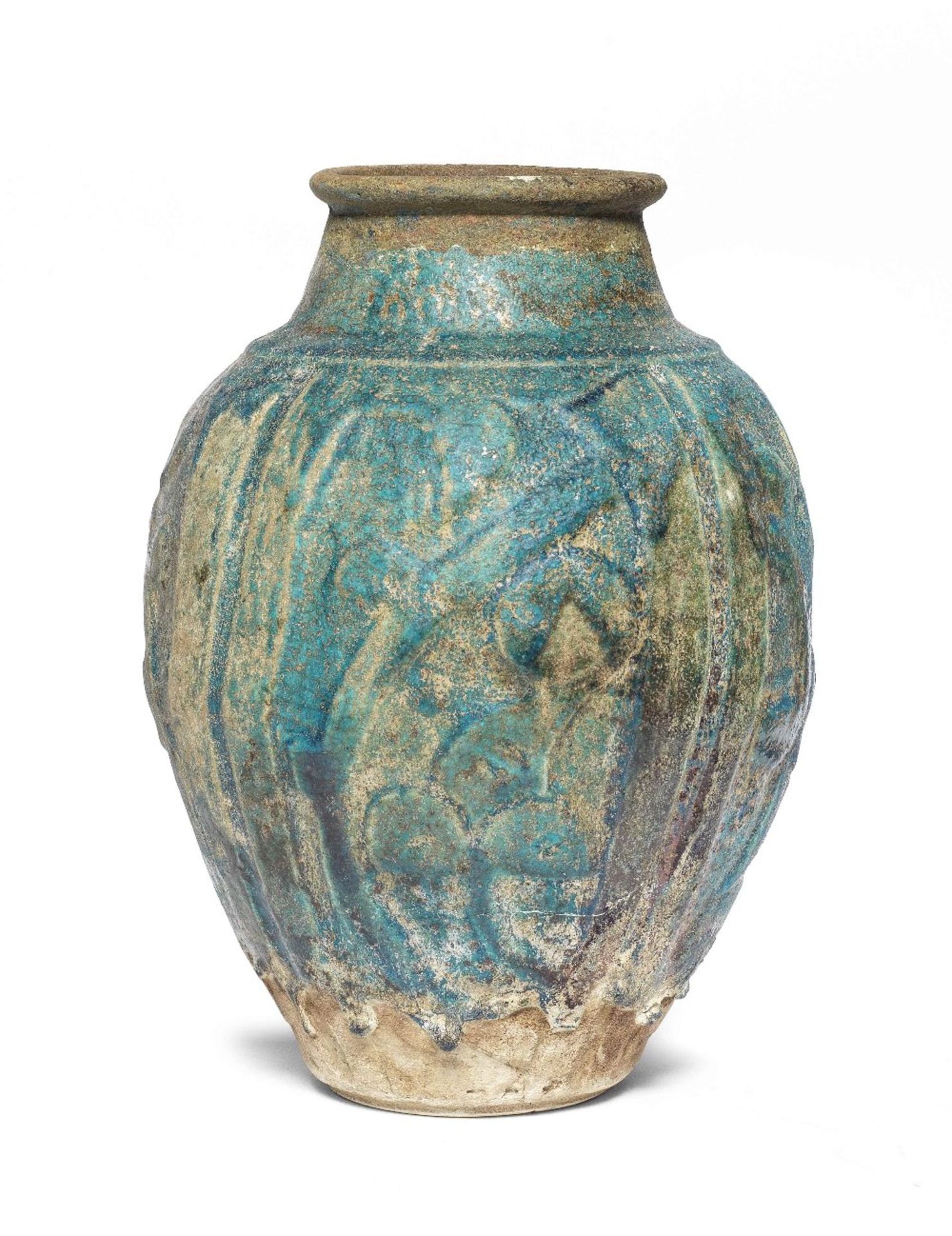 A rare early Raqqa moulded lustre pottery Jar Fatimid Syria, 12th Century - Bild 2 aus 2