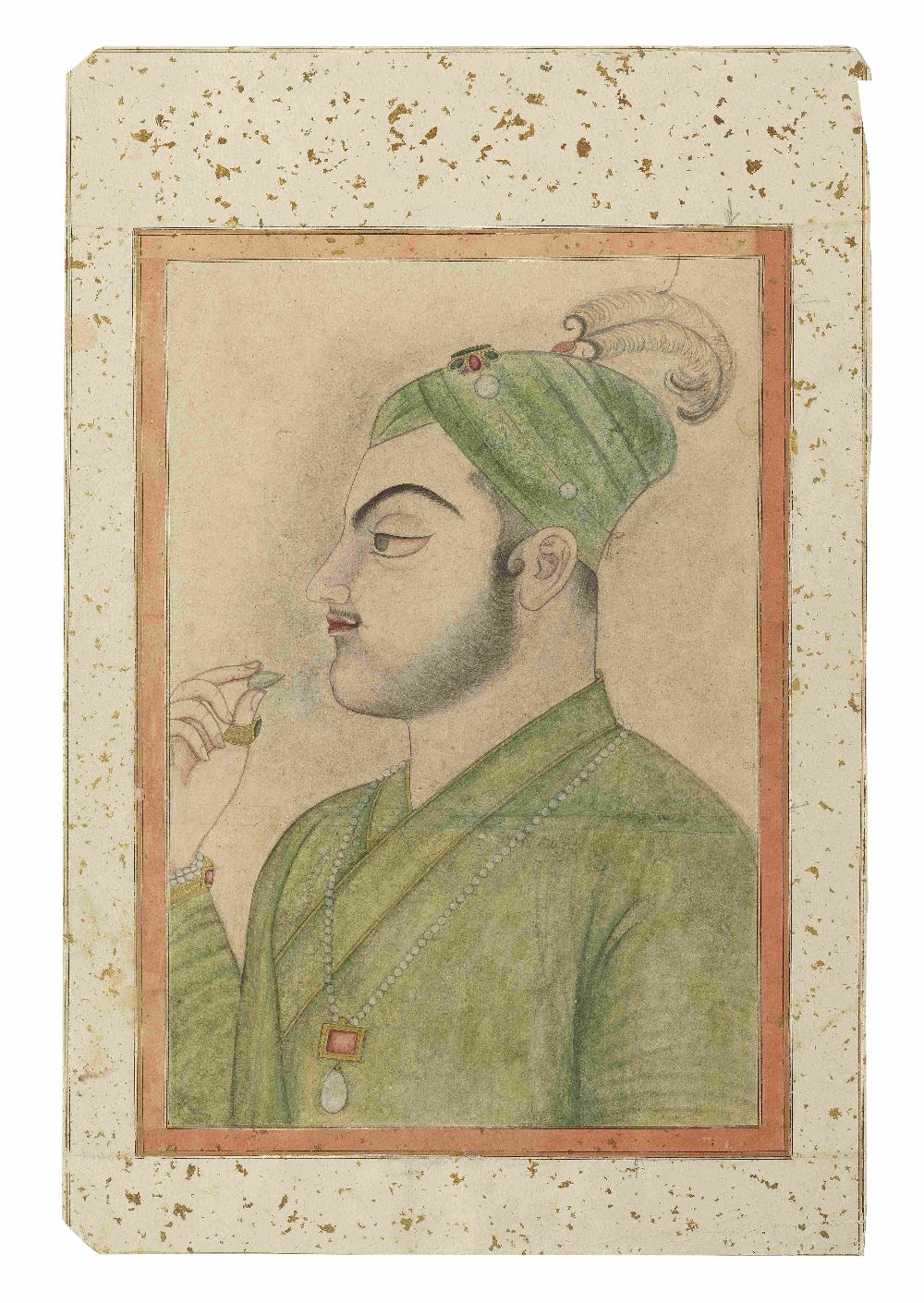 Nawab Khan 'Alam, Ikhlas Khan, a Mughal general Kishangarh, circa 1740 - Bild 2 aus 3