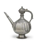 A silver-inlaid alloy bidri ewer India, 17th/ 18th Century