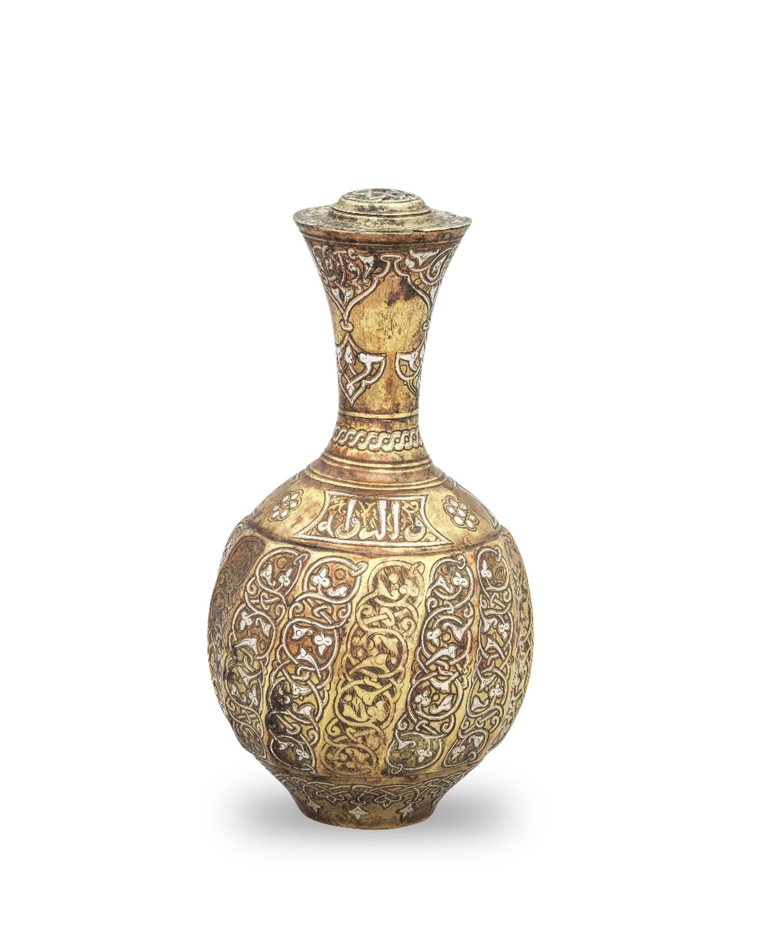 A Khorasan silver-inlaid bronze rosewater sprinkler Persia, 12th/ 13th Century - Bild 4 aus 7