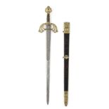 A gold-damscened steel sword after 'La Tizona', the sword of El Cid Attributable to the Zuloaga w...