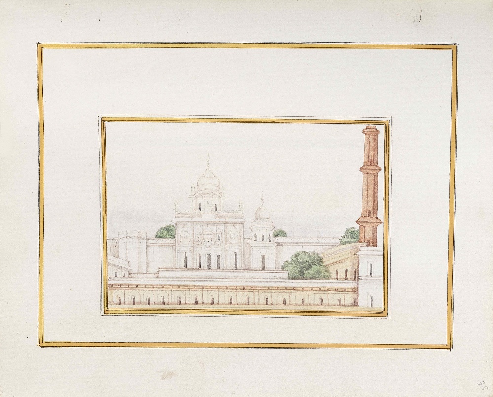An album of sixty-five paintings depicting Sikh rulers, monuments in Lahore and Delhi, and trades... - Bild 7 aus 8