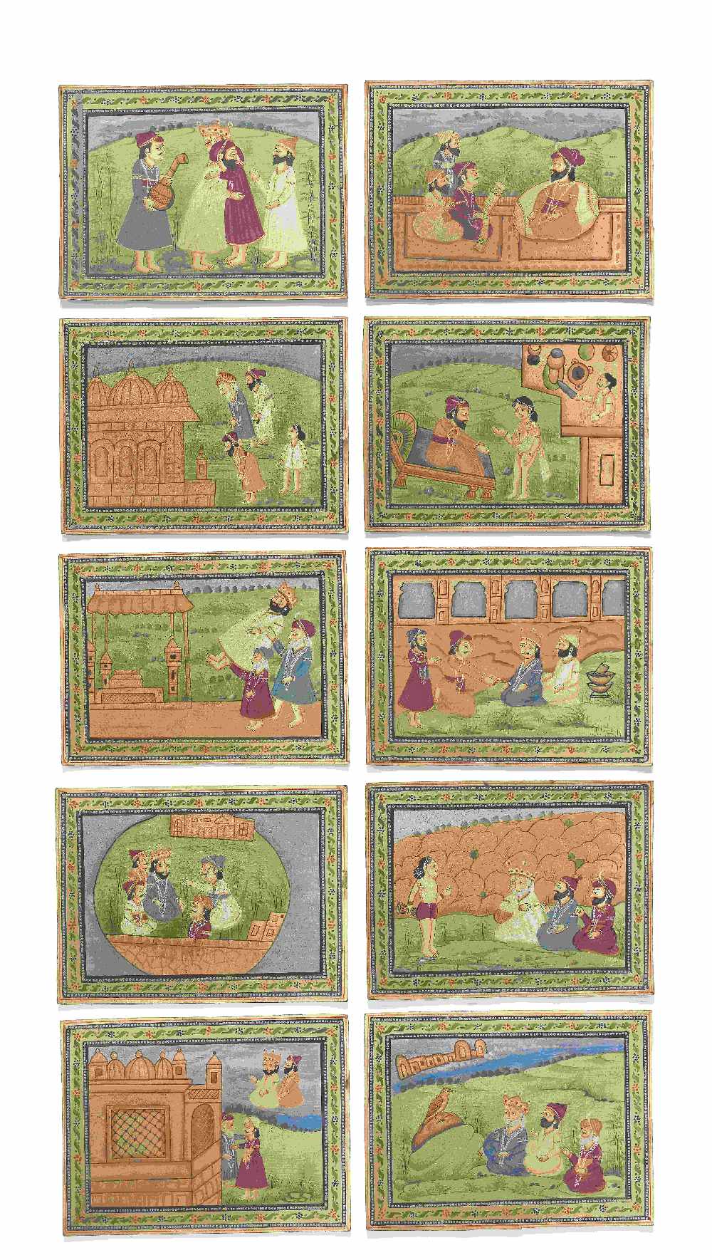 A large group of fifty illustrations to a life of Guru Nanak (janamsakhi) Punjab Plains, late 19t... - Bild 3 aus 6
