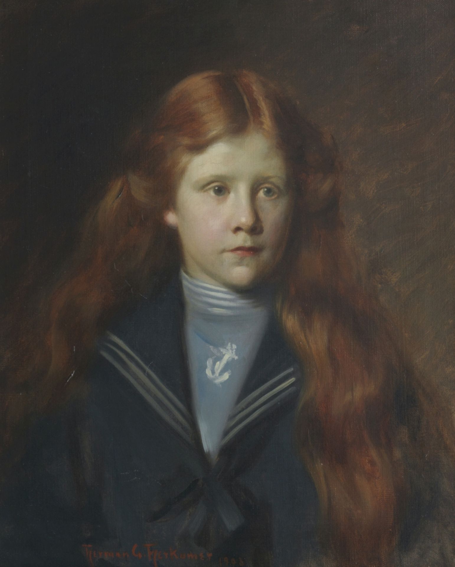 Herman Gustave Herkomer (American,1862 - 1935) Portrait of Aileen Wemyss Syme (nee Crane) of Bra...