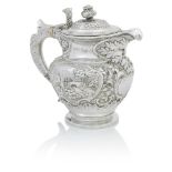 A WILLIAM IV HOT WATER JUG by Alexander Edmonston, 1830 Edinburgh 1830 and further stamped with t...