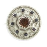 A SILVER AND GEM-SET BROOCH OF LOCHBUIE DESIGN, VICTORIAN