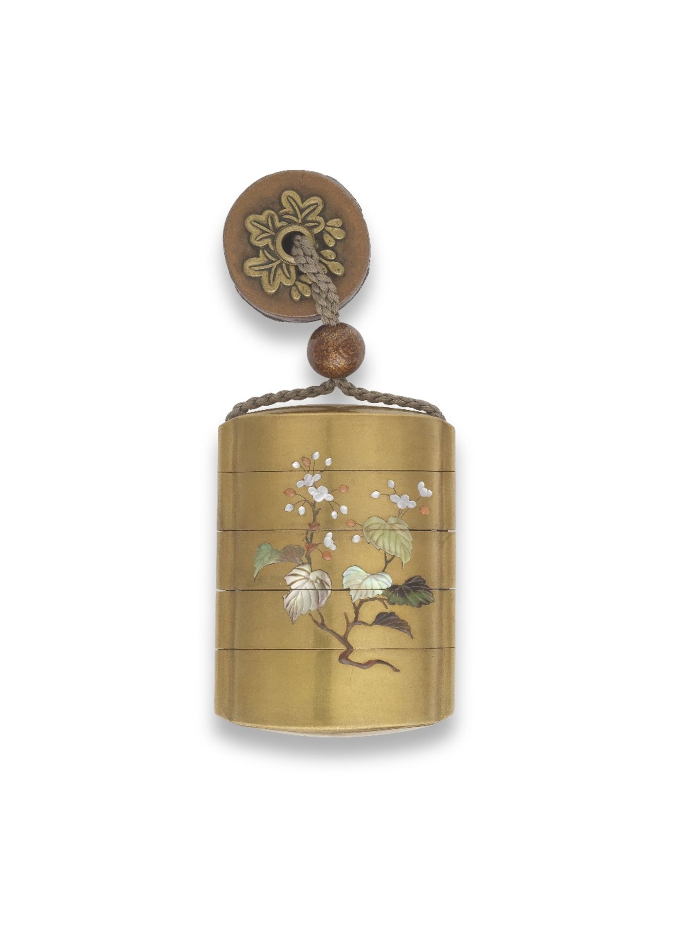 SHIBAYAMA STYLE A Shibayama-Inlaid Gold-Lacquer Four-Case Inro Meiji era (1868-1912), late 19th/e... - Image 2 of 2