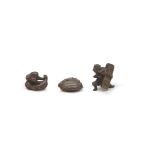 THREE WOOD NETSUKE Edo period (1615-1868), 19th century (3)