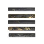 FIVE KOZUKA (KNIFE HANDLES) Edo period (1615-1868), 18th to 19th century (10)
