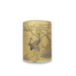 HASEGAWA SHIGEYOSHI LINEAGE A Gold-Lacquer Four-Case Inro Edo period (1615-1868) or Meiji era (18...