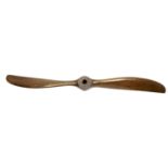 A two-bladed mahogany propeller, circa 1918,