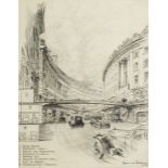 Bryan de Grineau (1883&#8211;1957); 'Regent Street, London- a futuristic view', 1926,