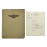 A 4&#189; Litre Bentley sales catalogue, number 30 issued October 1929, ((2))