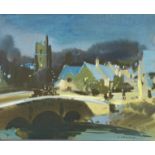 Frank Wootton (1911-1988) 'The Bridge over the River Bybrook, Castle Coombe',