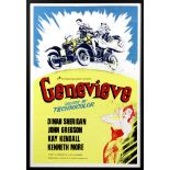 A 'Genevieve' film poster, British, 1960's poster for the re-release of the 1953 film,