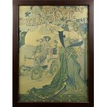 An 'Automobiles Delahaye' advertising poster, French, circa 1901,