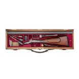 A Cased .360 (Black Powder Express) Centre-Fire D.B. Hammer Rifle