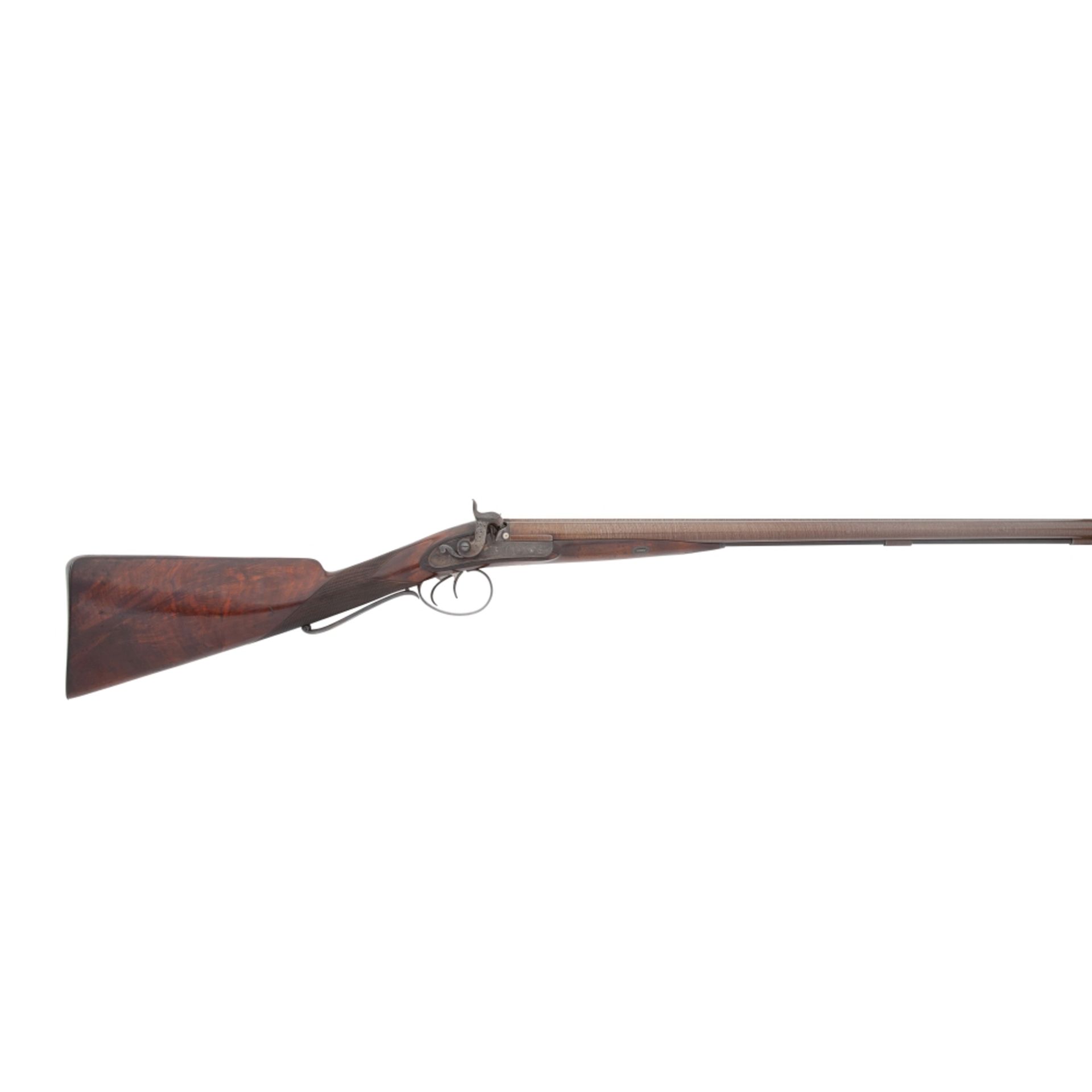 A Cased Early 15-Bore D.B. Percussion Sporting Gun