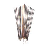 Eleven Brass-Mounted Three-Piece Cleaning Rods, And Seven Two-Piece Cleaning Rod (18)