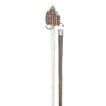 A Fine Military Officer's Basket-Hilted Backsword Of So-Called 'Pinch Of Snuff' Type