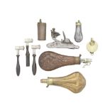 A Flintlock Enclosed Screwless Mechanism, And A Group Of Accessories Relating To Antique And Vint...