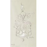 BEATON (CECIL) Three costume designs of single female characters ('elegant guests') for Act III o...