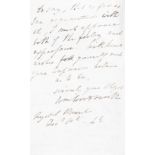 WORDSWORTH (WILLIAM) Autograph letter signed ('Wm Wordsworth'), to John Hawkshaw ('Sir'), express...