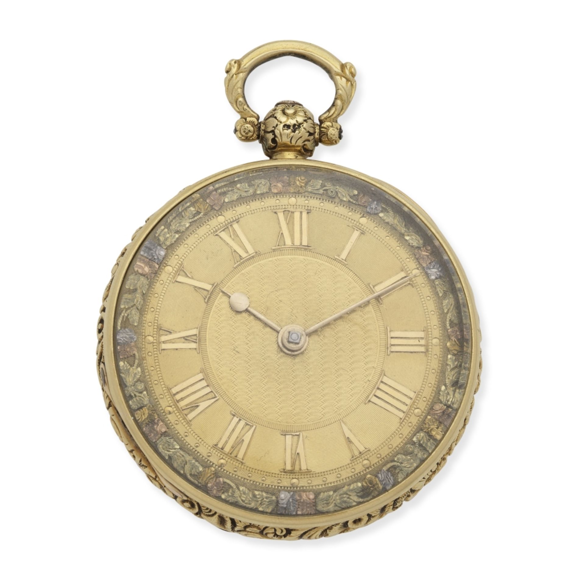 J & W Howden, Edinburgh. An 18K gold key wind open face pocket watch London Hallmark for 1823