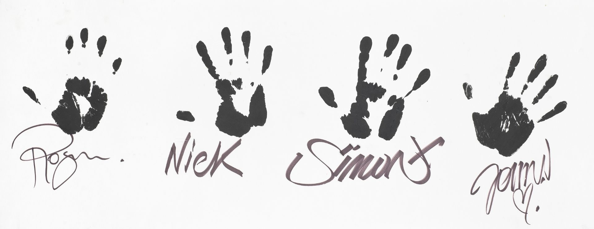 Duran Duran: A Set Of Handprints By The Band,