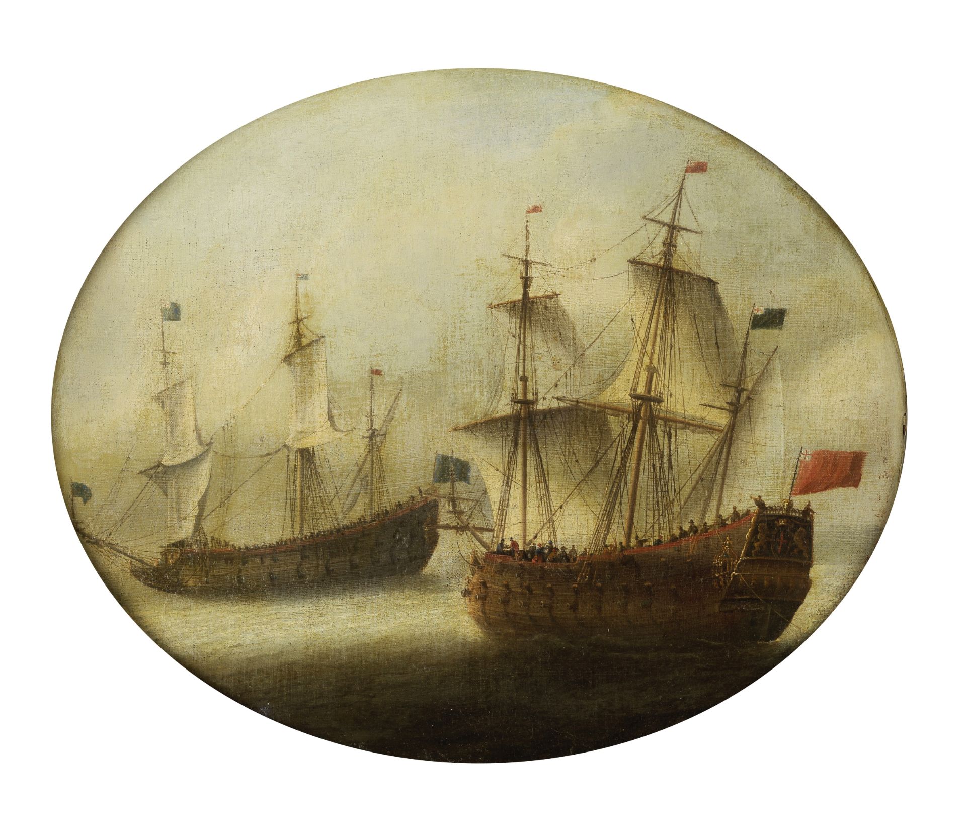 Cercle de Bonaventura Peeters the Elder (Anvers 1614-1652 Hoboken) Bateaux sur une mer calme Ship...