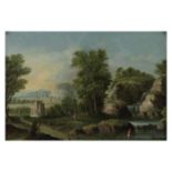 Ecole flamande, XVIIIe si&#232;cle Paysages champ&#234;tres anim&#233;s Wooded landscapes with ...