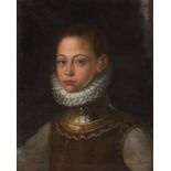 Juan Pantoja De La Cruz (Madrid 1551-1608) Jeune homme en armure Young man in armor