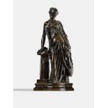 FIGURE EN BRONZE PATINE REPRESENTANT SAPHO, JEAN-JACQUES PRADIER DEUXIEME MOITIE XIXe SIECLEJEAN-...